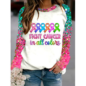 🎀Buy 3 get 12% off丨Breast Cancer Print Sweatshirt