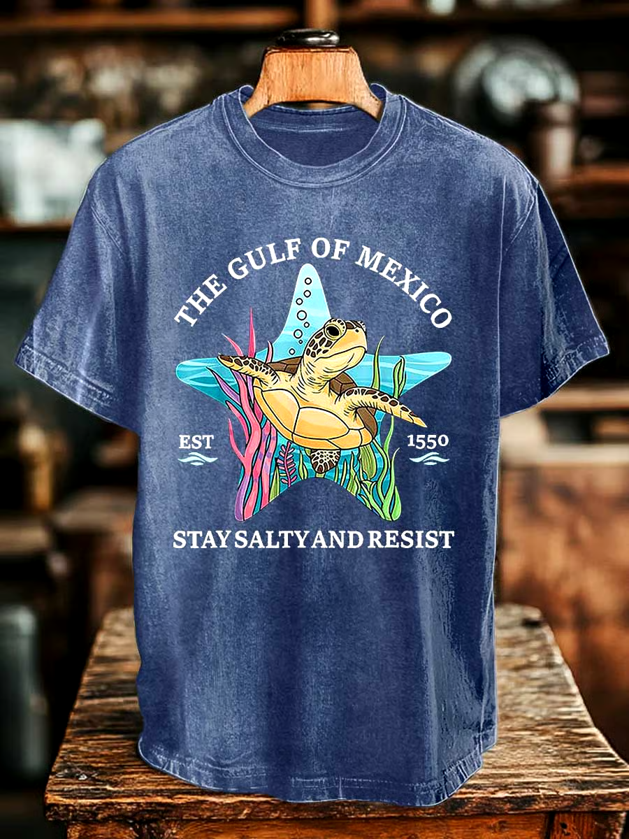 🌊Buy 3 get 12% off丨Men's Gulf Of Mexico Print T-shirt