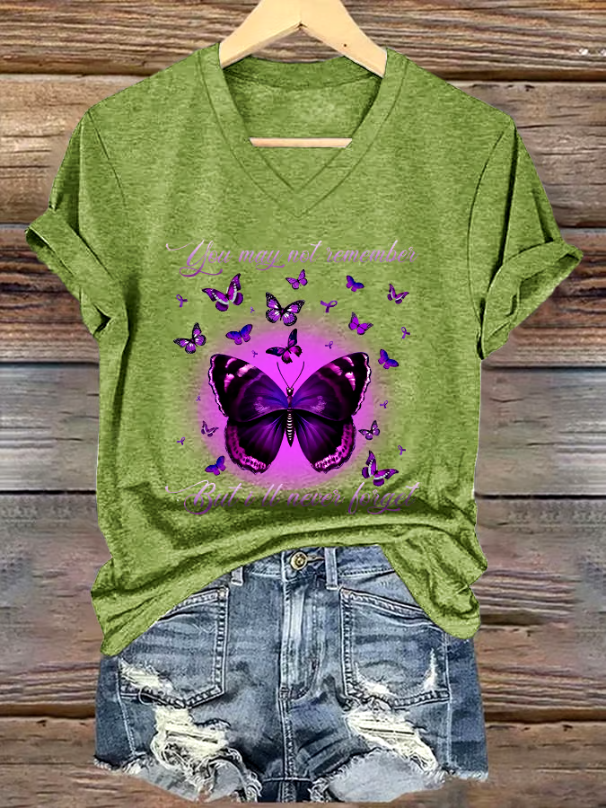 💜Buy 3 get 12% off丨Women's You May Not Remember, But I Will Never Forget Printed Short-Sleeved T-Shirt