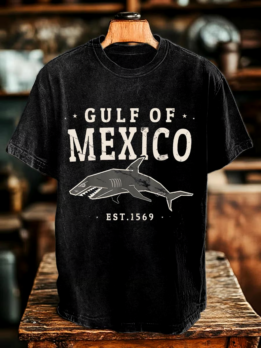 🌊Buy 3 get 12% off丨Men's Gulf Of Mexico Print T-shirt