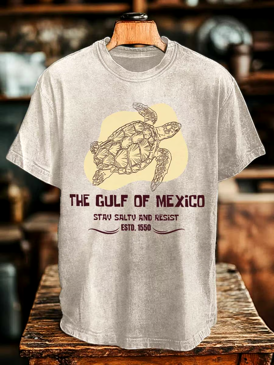 🌊Buy 3 get 12% off丨Men's Gulf Of Mexico Print T-shirt