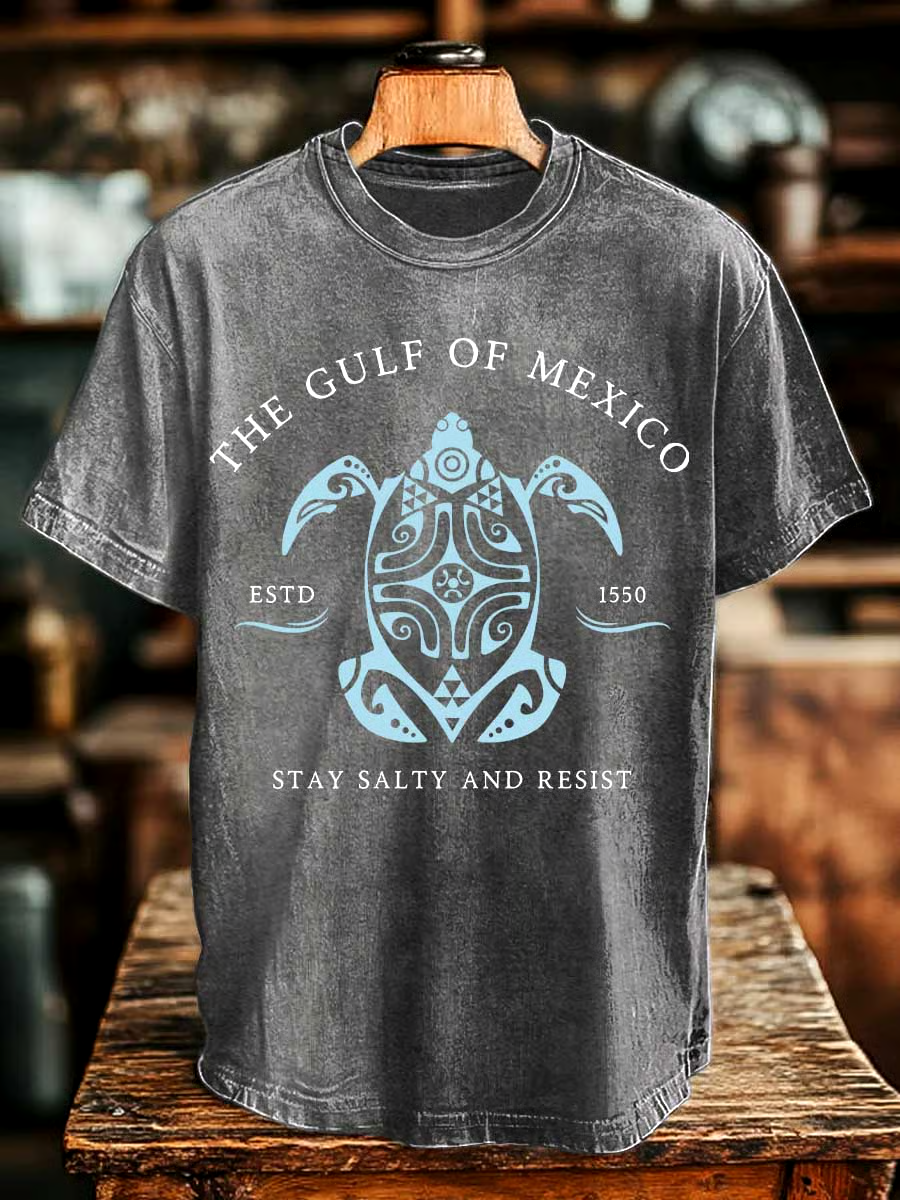 ⭐⭐⭐⭐⭐丨Men's Gulf Of Mexico Print T-shirt