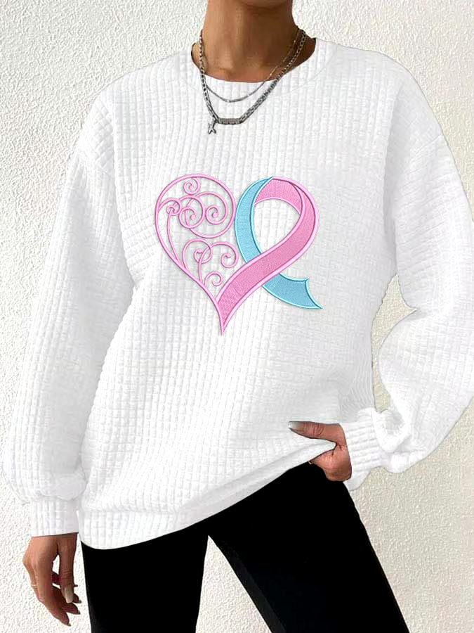 🎀Buy 3 get 12% off丨Women's Pink Heart Checkered Sweatshirt
