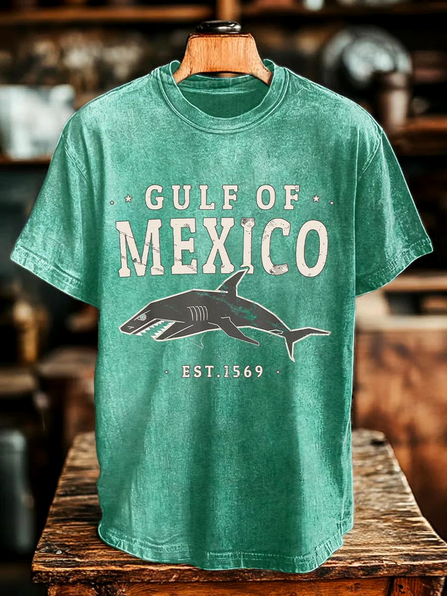 🌊Buy 3 get 12% off丨Men's Gulf Of Mexico Print T-shirt