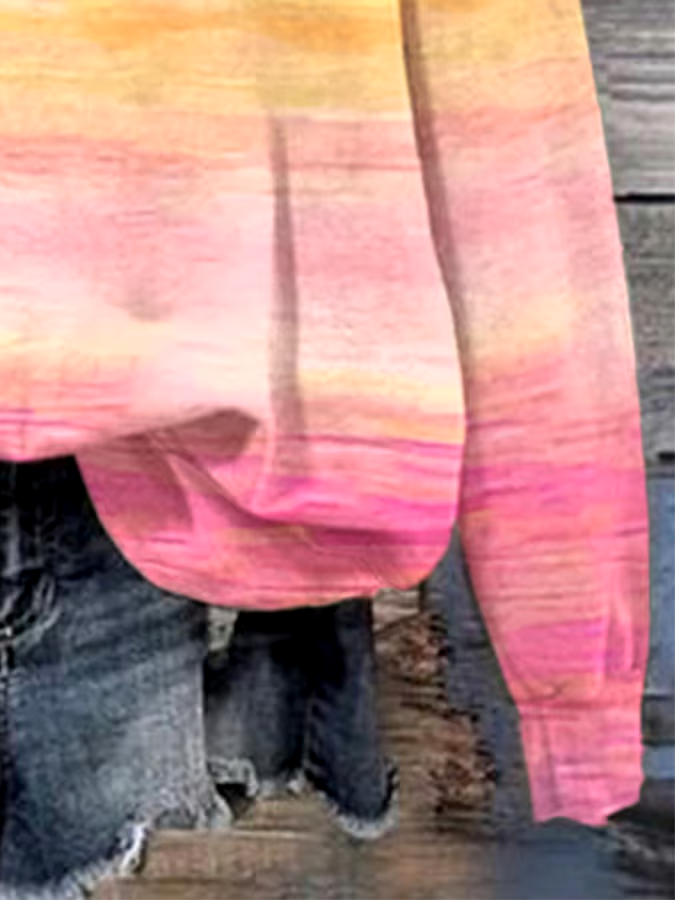 🎀Buy 3 get 12% off丨Women's Breast Cancer Awareness Print Long Sleeve Sweatshirt