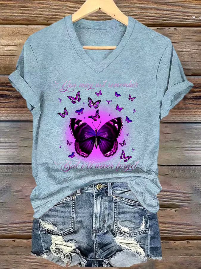 💜Buy 3 get 12% off丨Women's You May Not Remember, But I Will Never Forget Printed Short-Sleeved T-Shirt