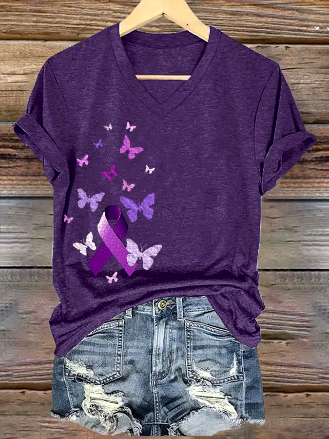 💜Buy 3 get 12% off丨Women's loose casual Alzheimer's T-shirt