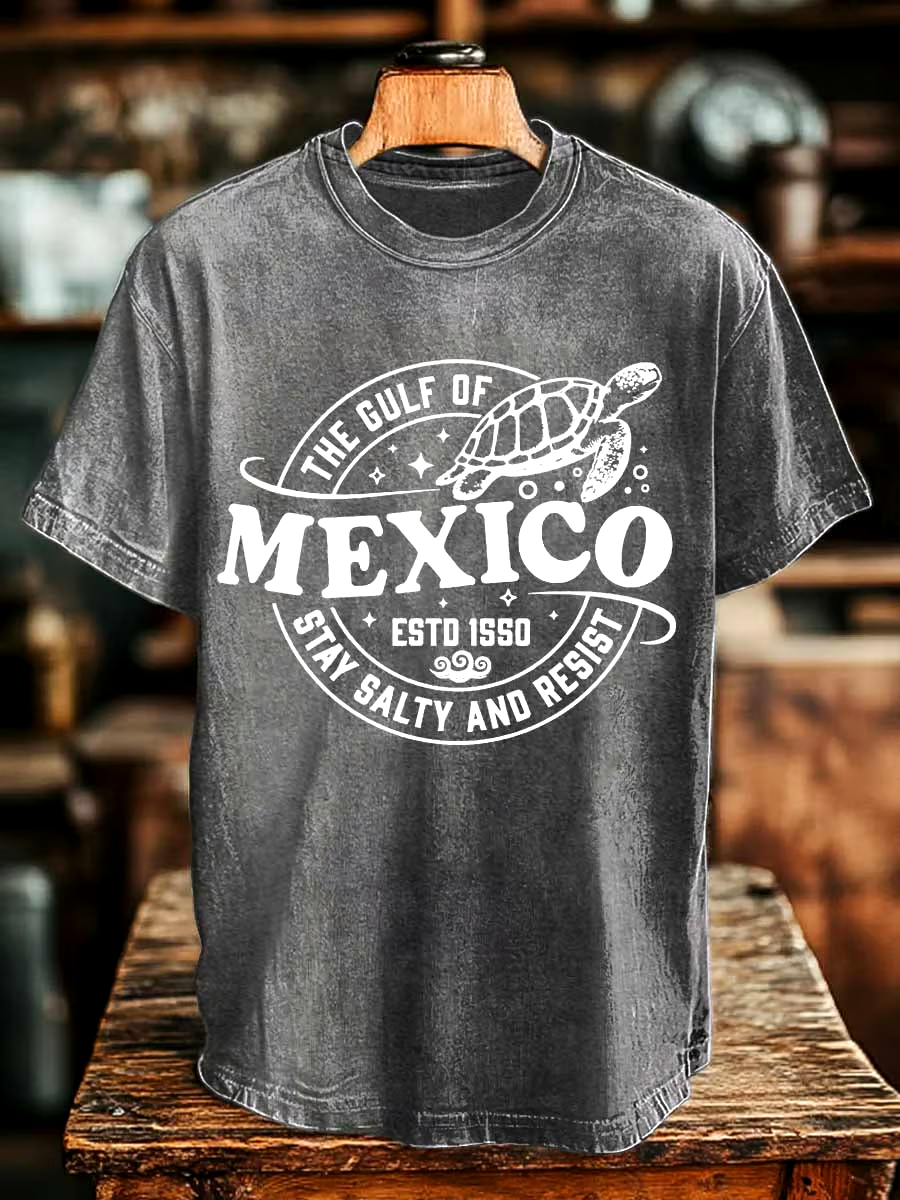 Men's Gulf Of Mexico Printed Round Neck T-Shirt