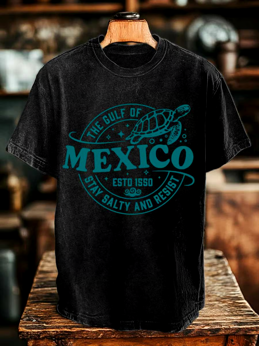 Men's Gulf Of Mexico Printed Round Neck T-Shirt