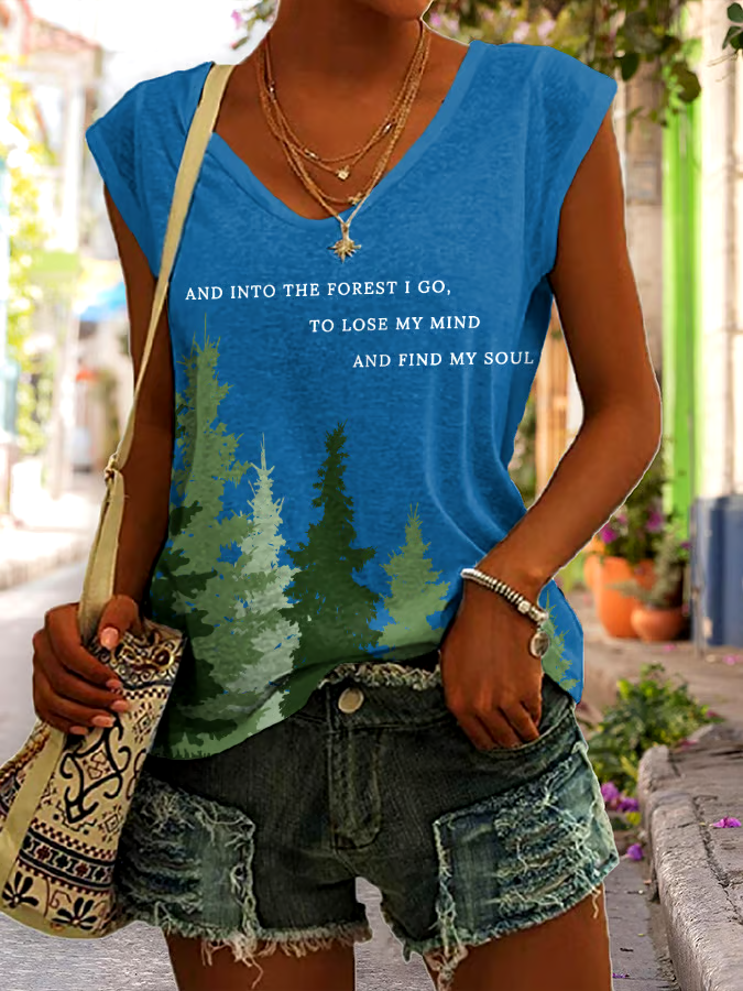 🌳Buy 3 get 12% off丨Women's National Park Protection Print Tank Top