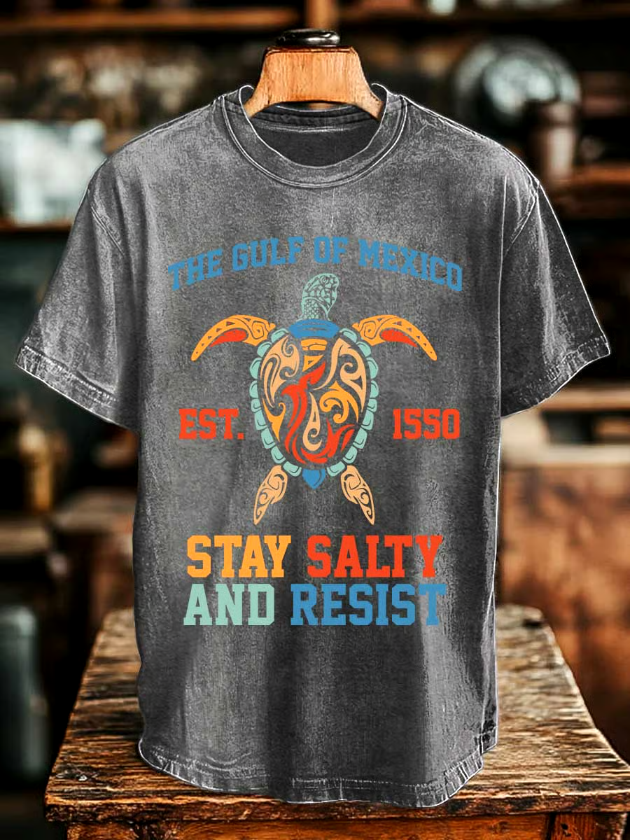 🌊Buy 3 get 12% off丨Men's Gulf Of Mexico Print T-shirt