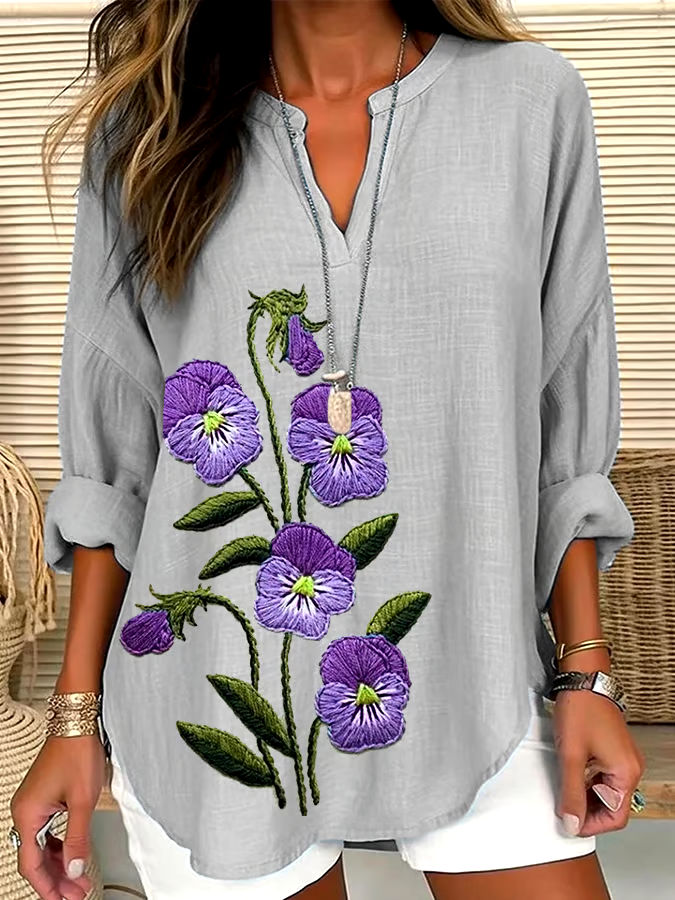 💜Buy 3 get 12% off丨Women's Purple Flower Alzheimer's Awareness Support Shirt