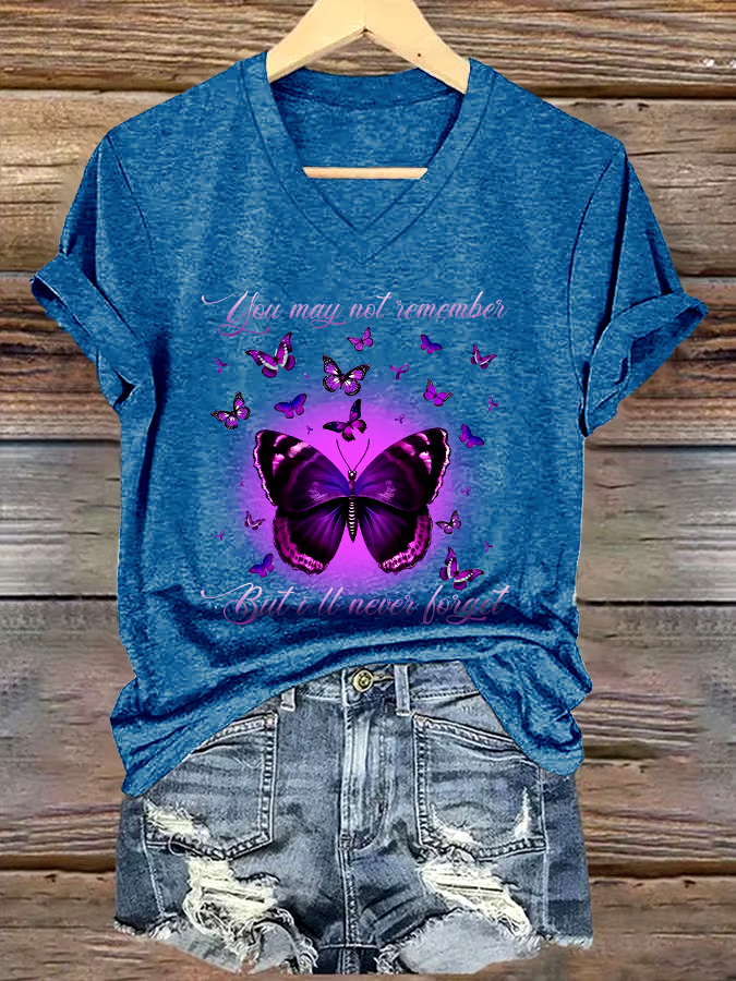 💜Buy 3 get 12% off丨Women's You May Not Remember, But I Will Never Forget Printed Short-Sleeved T-Shirt