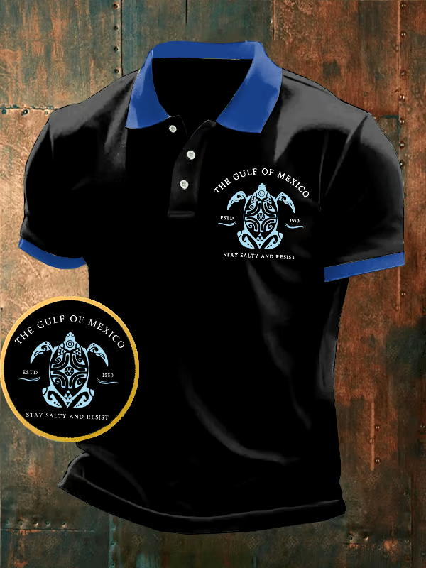 🌊Buy 3 get 12% off丨Men's Gulf Of Mexico Printed POLO Shirt
