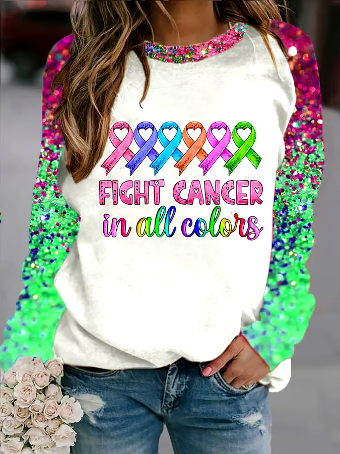 🎀Buy 3 get 12% off丨Breast Cancer Print Sweatshirt