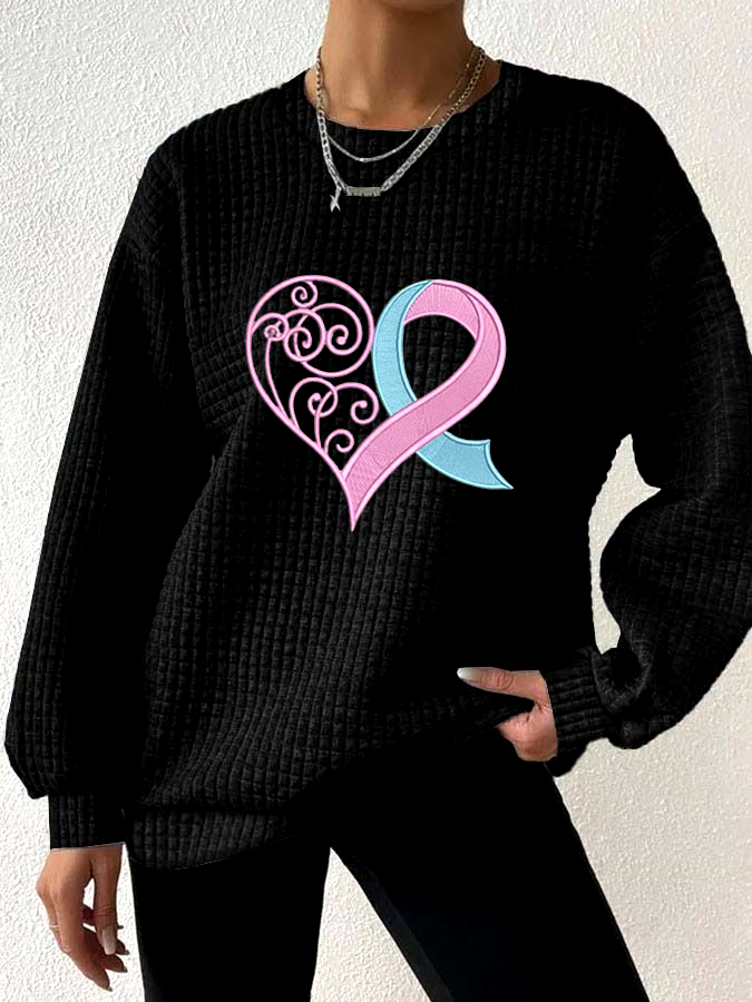🎀Buy 3 get 12% off丨Women's Pink Heart Checkered Sweatshirt