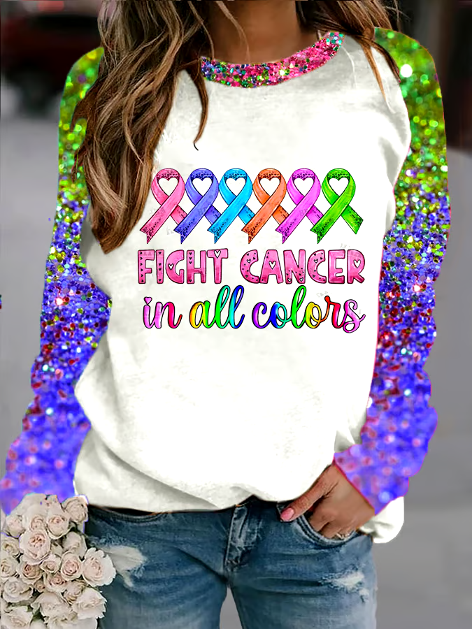 🎀Buy 3 get 12% off丨Breast Cancer Print Sweatshirt