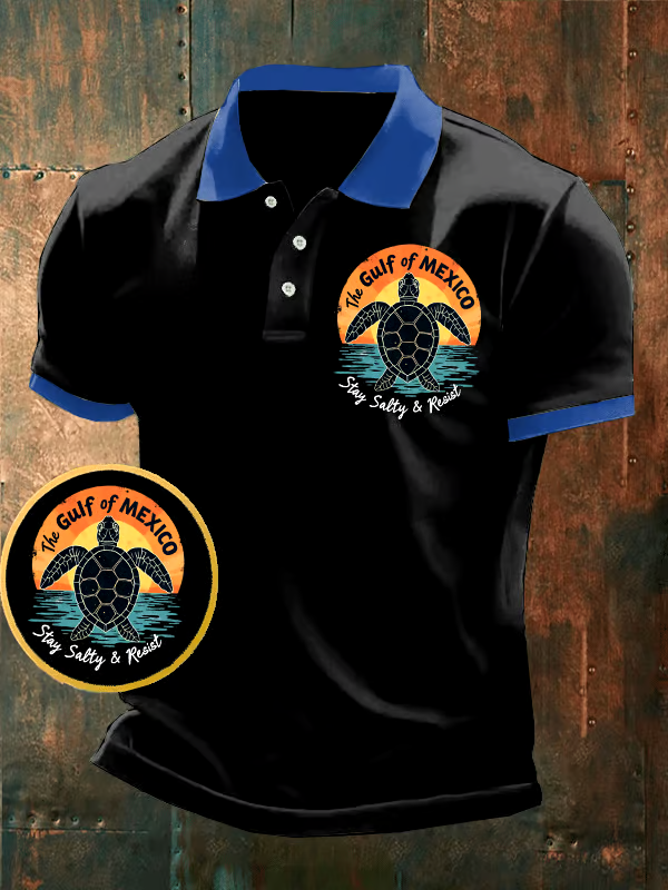 🌊Buy 3 get 12% off丨Men's Gulf Of Mexico Printed POLO Shirt