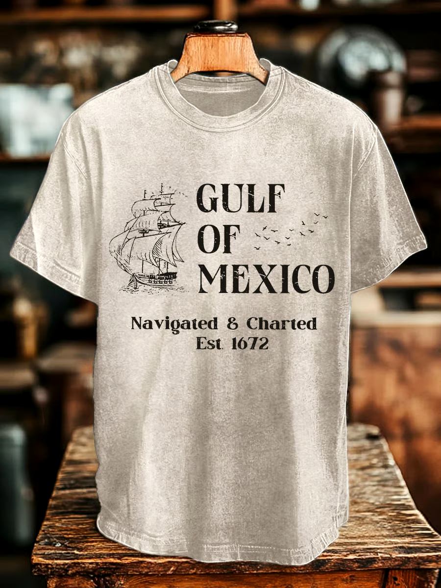 ⭐⭐⭐⭐⭐丨Men's Gulf Of Mexico Print T-shirt