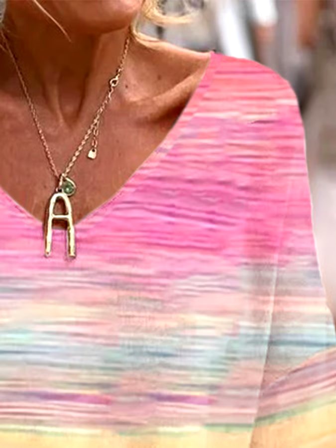 Women's Breast Cancer Awareness Print Long Sleeve T-Shirt