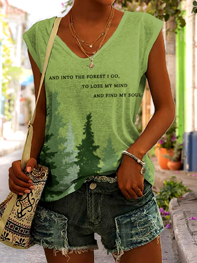 🌳Buy 3 get 12% off丨Women's National Park Protection Print Tank Top