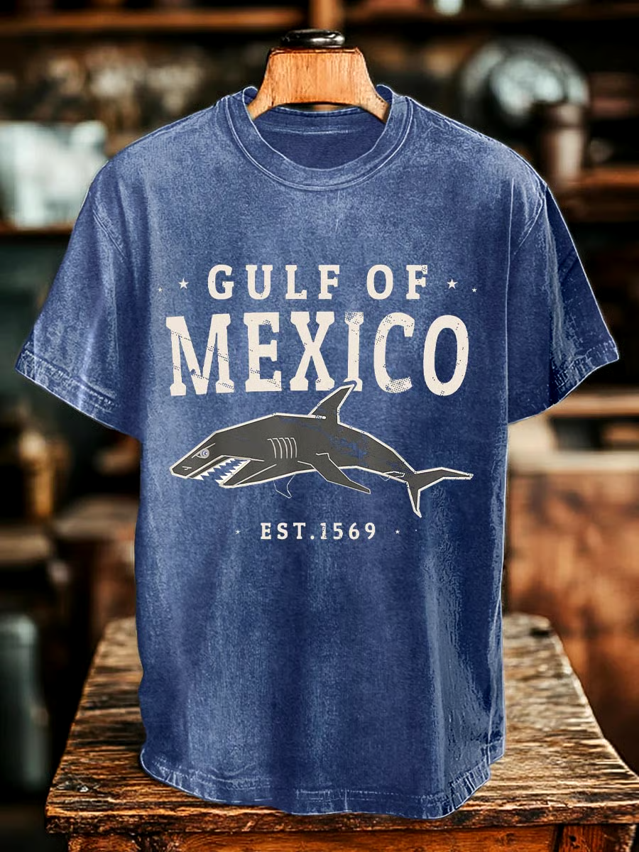 🌊Buy 3 get 12% off丨Men's Gulf Of Mexico Print T-shirt