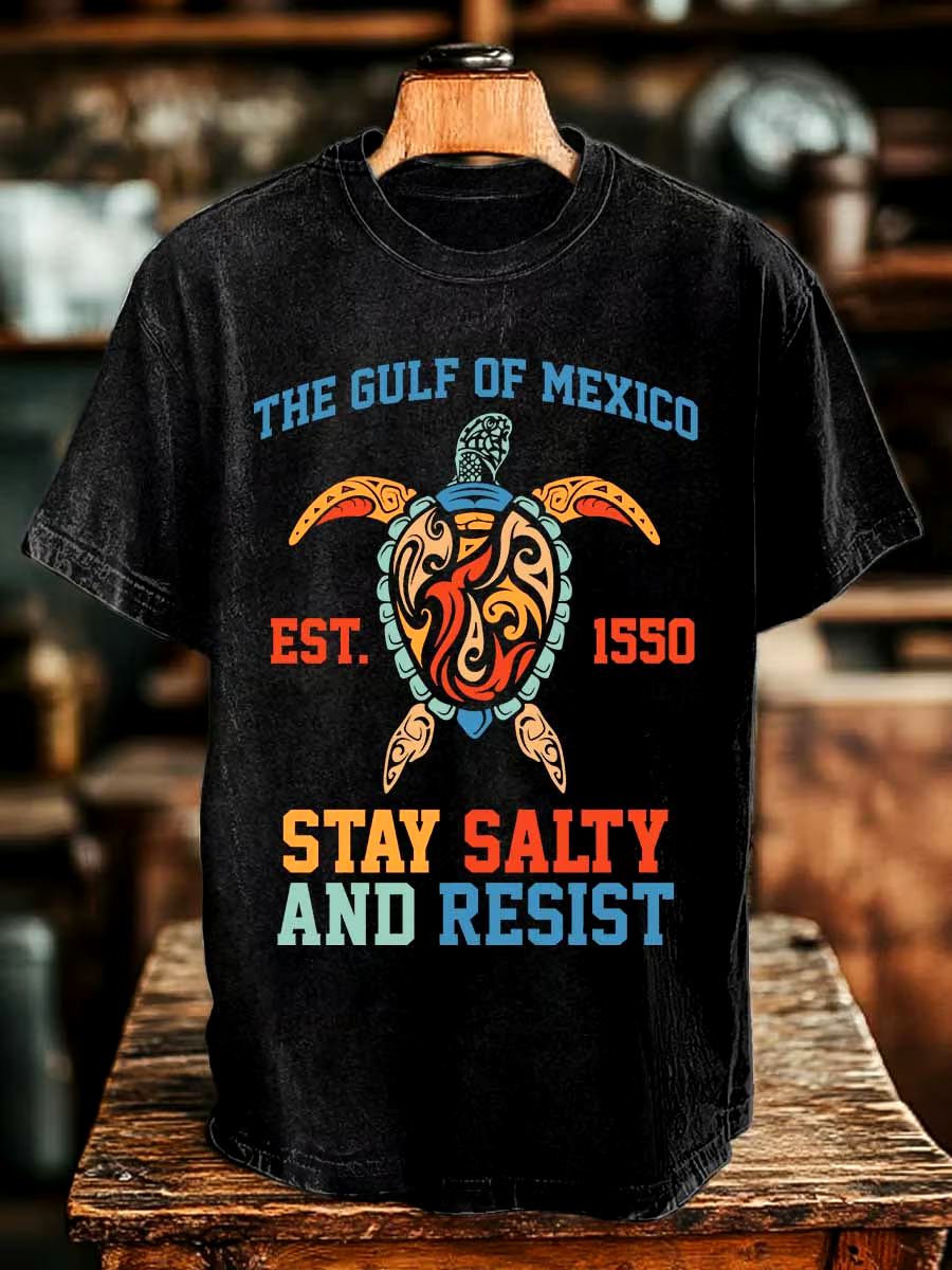 🌊Buy 3 get 12% off丨Men's Gulf Of Mexico Print T-shirt