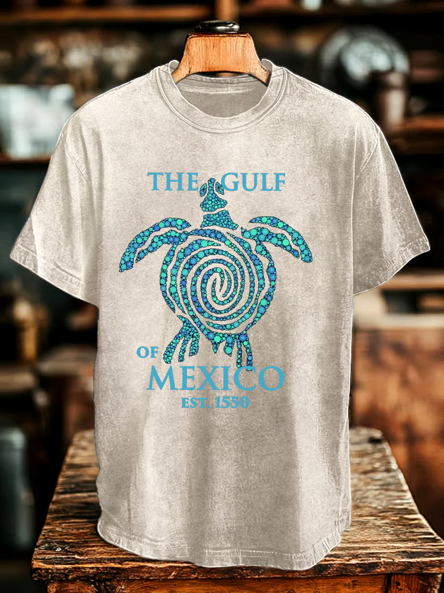 ⭐⭐⭐⭐⭐丨Men's Gulf Of Mexico Print T-shirt