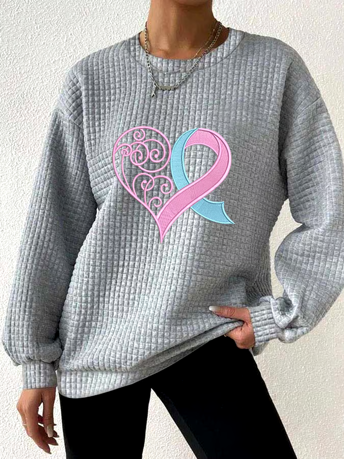 🎀Buy 3 get 12% off丨Women's Pink Heart Checkered Sweatshirt