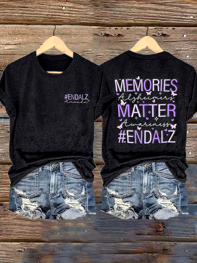 💜Buy 3 get 12% off丨Women's Memories Matter Printed T-Shirts