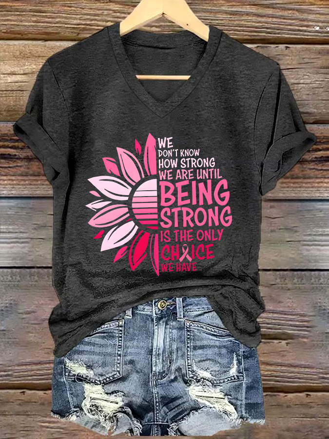 🎀Buy 3 get 12% off丨Women's Casual Breast Cancer Graphic Short Sleeve T-Shirt