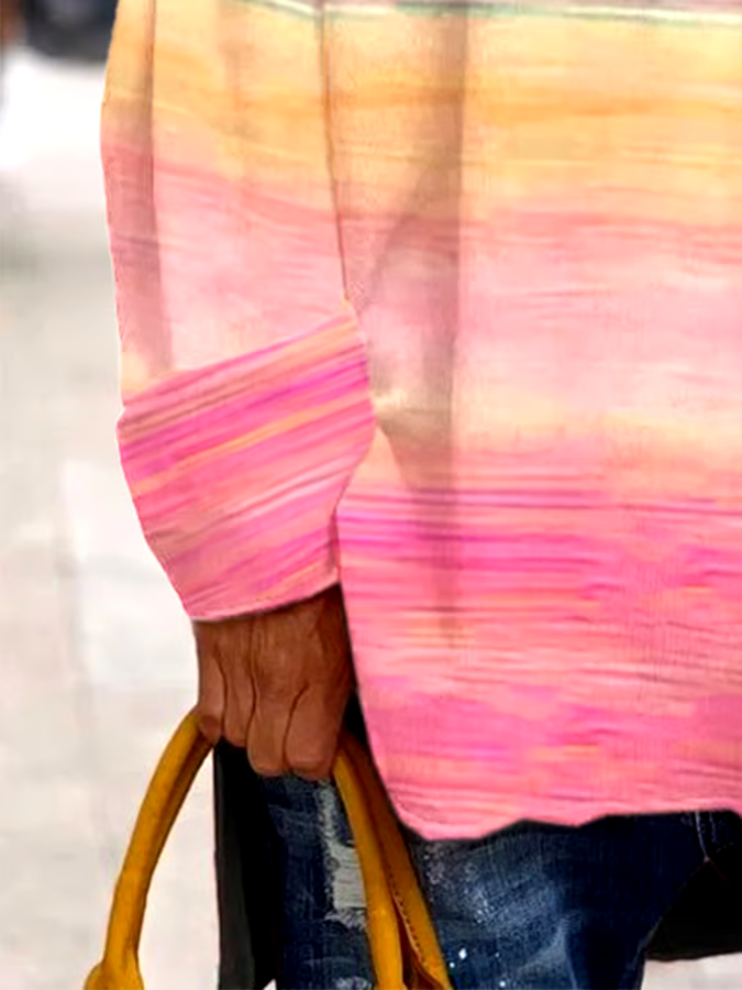 Women's Breast Cancer Awareness Print Long Sleeve T-Shirt